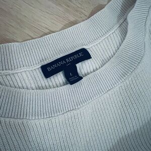 Banana Republic Factory White Boat Neck Sweater